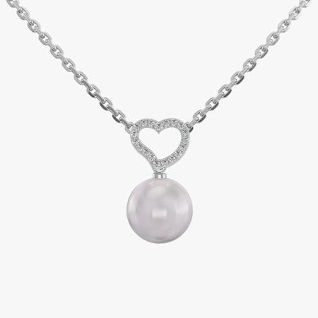 Lovely Pearl and Diamond Jewelry Necklace